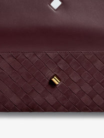 Bottega Veneta Women's Andiamo Suede Clutch DEEP MAHOGANY-M B