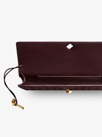 Bottega Veneta Women's Andiamo Suede Clutch DEEP MAHOGANY-M B