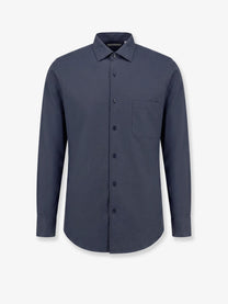 Loro Piana Men's Andrè Cotton Shirt Blue