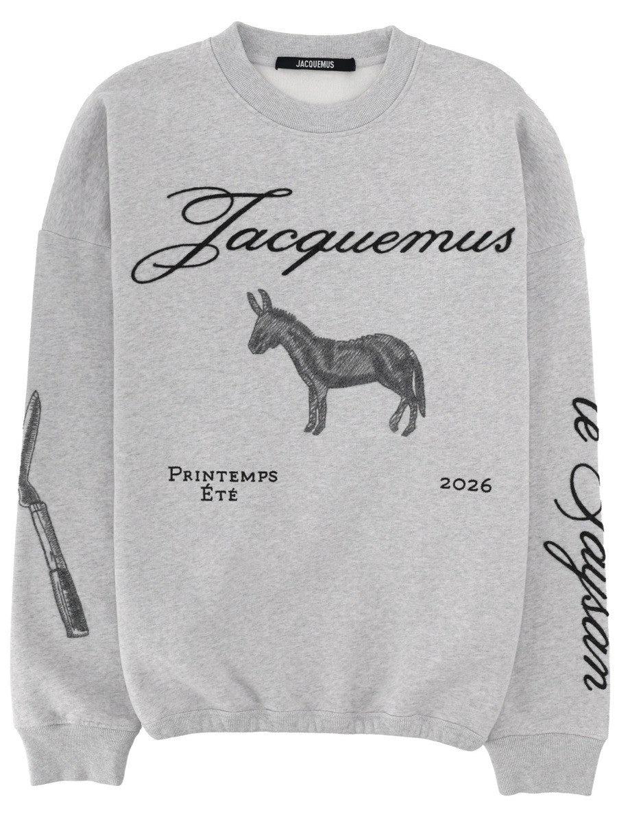 JACQUEMUS Men's Ane Sweatshirt Grey JACQUEMUS