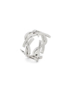 Saint Laurent Women's Cassandre Ring Silver, view 2
