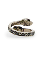 Alexander McQueen Women's Twin Skull Ring Silver
