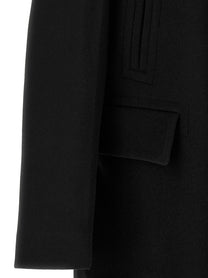 Fendi Angora and Wool Coat Black