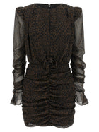 ROTATE Birger Christensen Animal Dress Brown