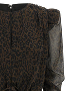 ROTATE Birger Christensen Animal Dress Brown, view 3