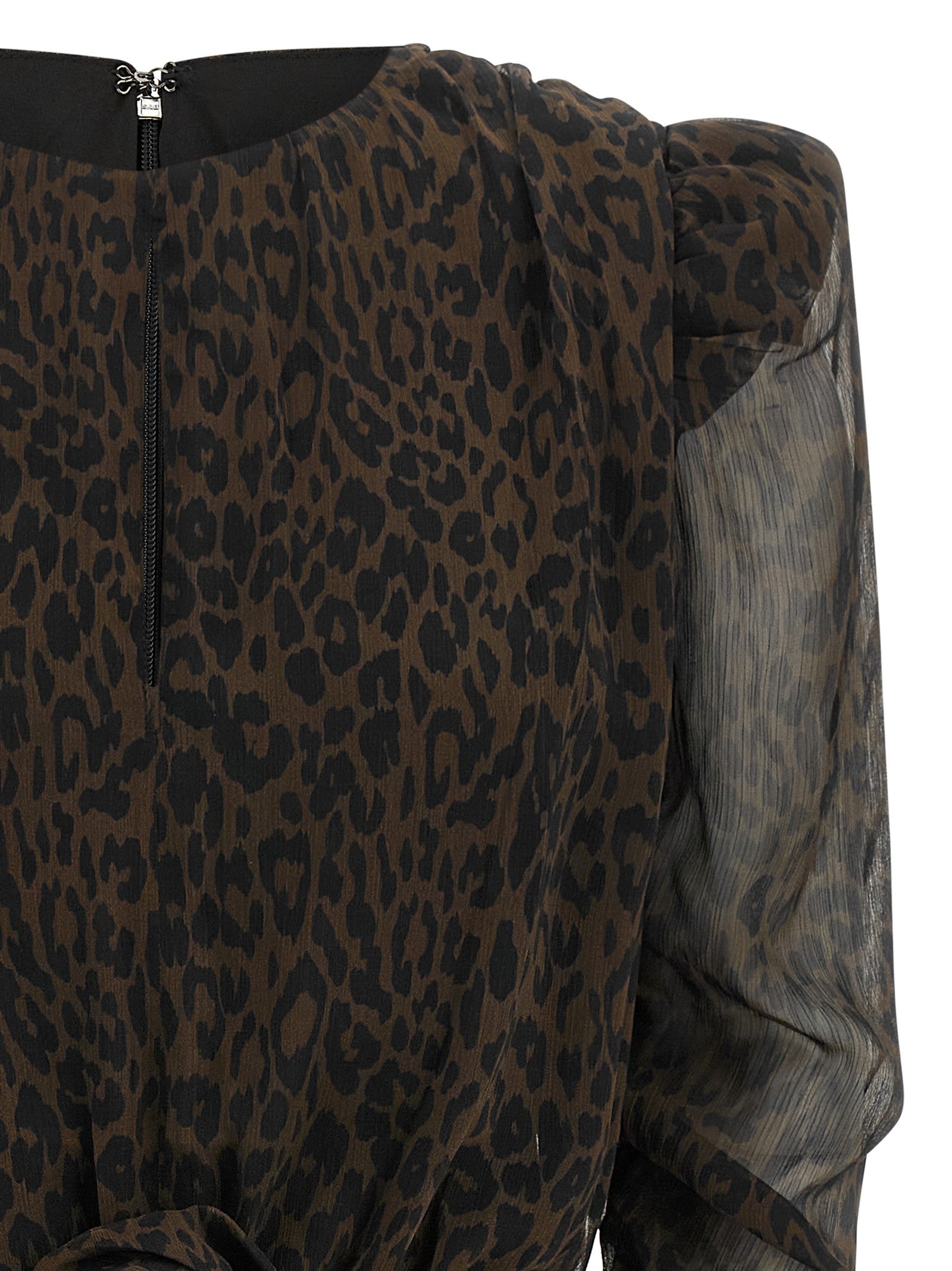 ROTATE Birger Christensen Animal Dress Brown
