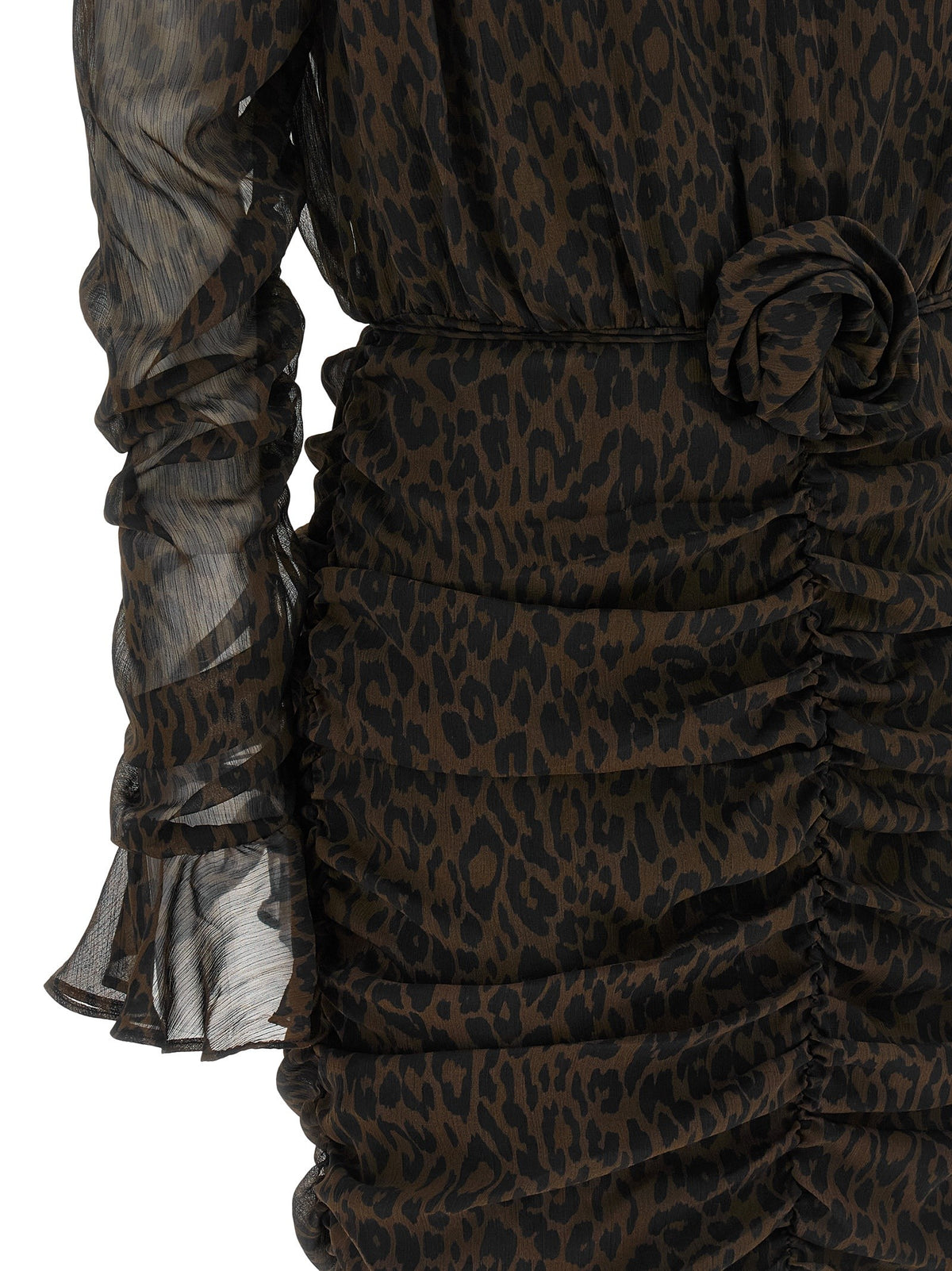ROTATE Birger Christensen Animal Dress Brown, view 4