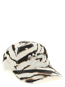 Ganni Animal Print Cap Gold