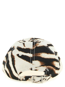 Ganni Animal Print Cap Gold
