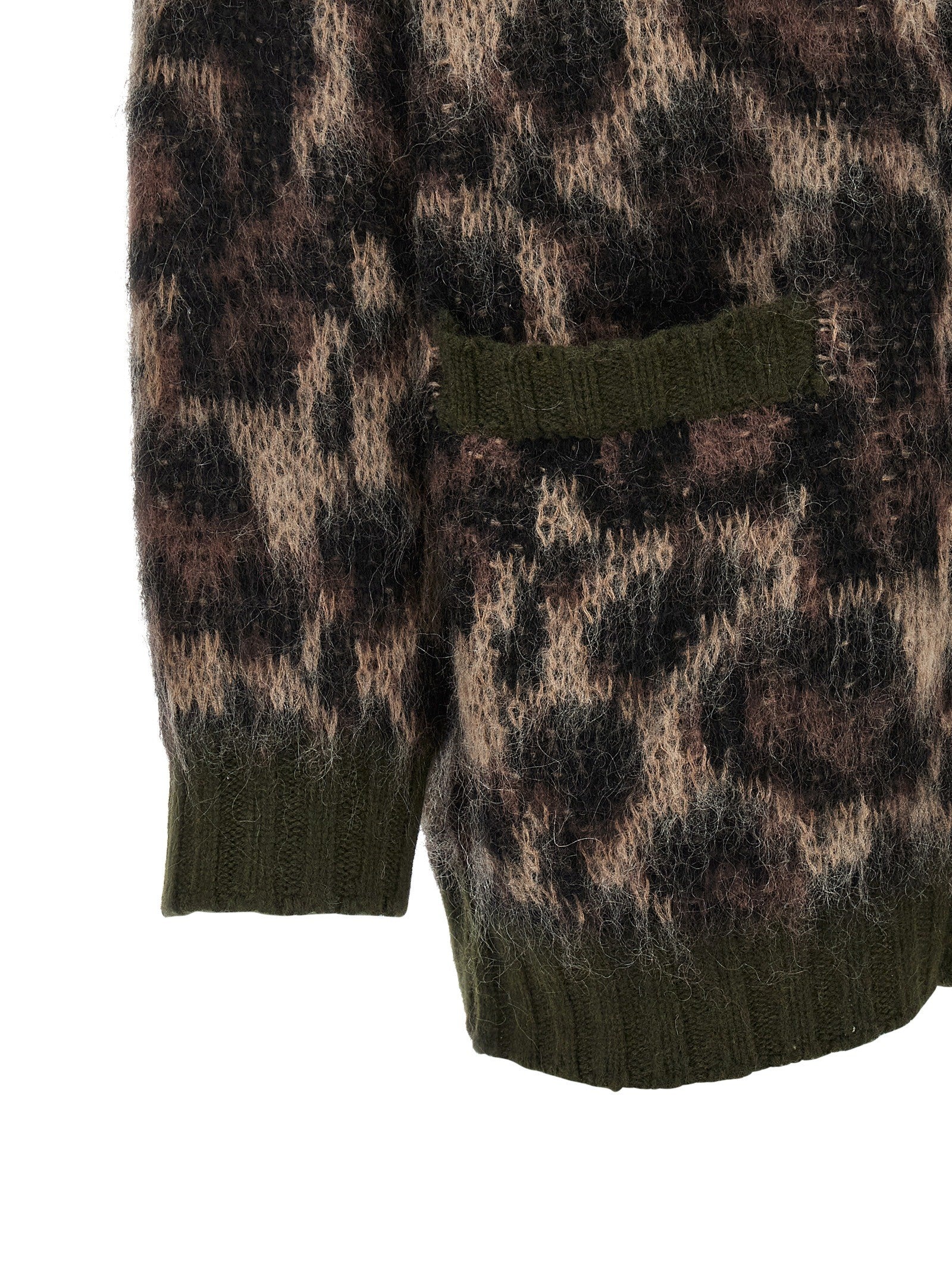 R13 Animal Print Cardigan Brown