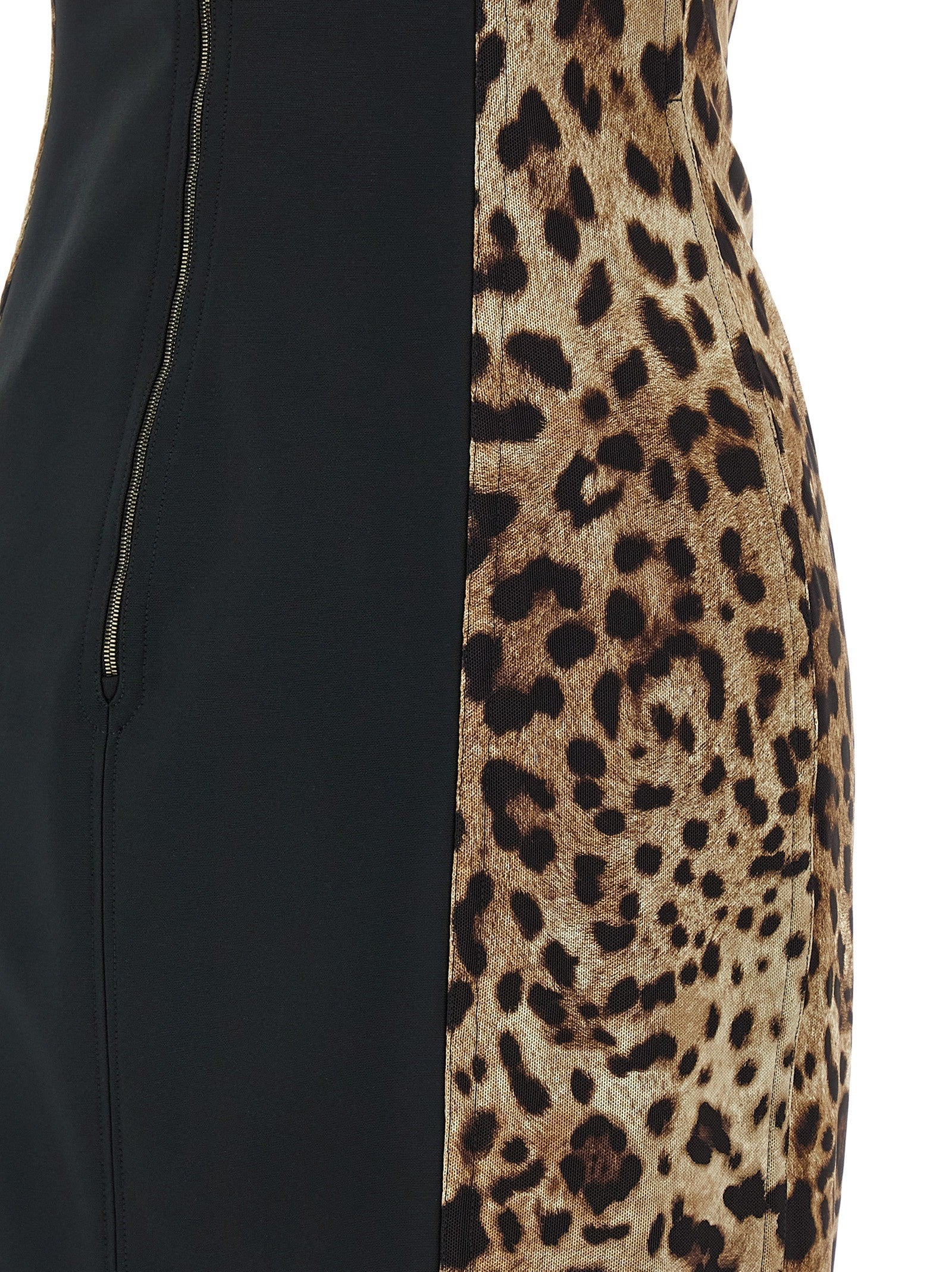 Dolce &amp; Gabbana Animal Print Corset Dress Brown