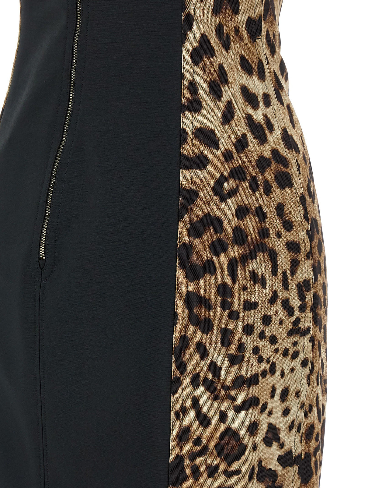 Dolce &amp; Gabbana Animal Print Corset Dress Brown
