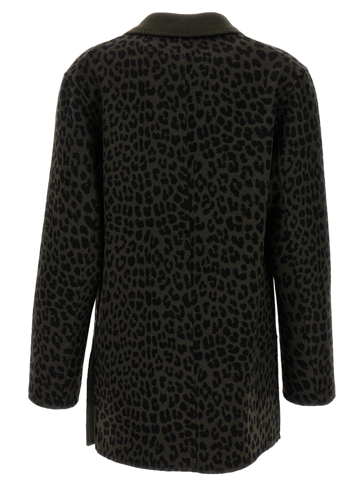 Parosh Animal Print Double Breasted Blazer Green, view 2