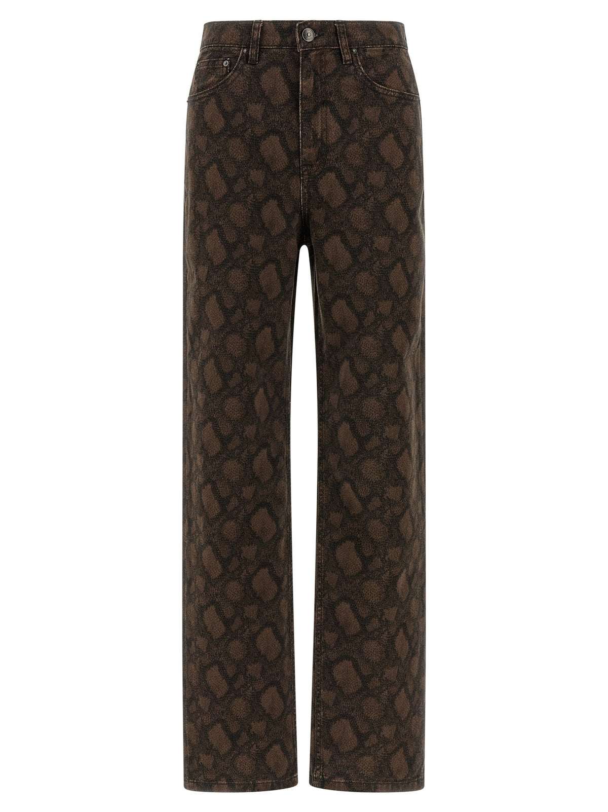 ROTATE Birger Christensen Animal Print Jeans Brown