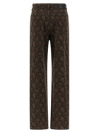 ROTATE Birger Christensen Animal Print Jeans Brown, view 2