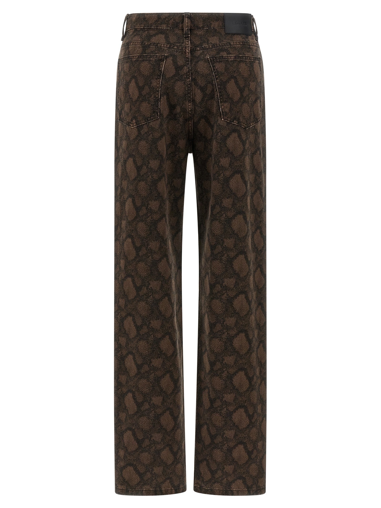 ROTATE Birger Christensen Animal Print Jeans Brown