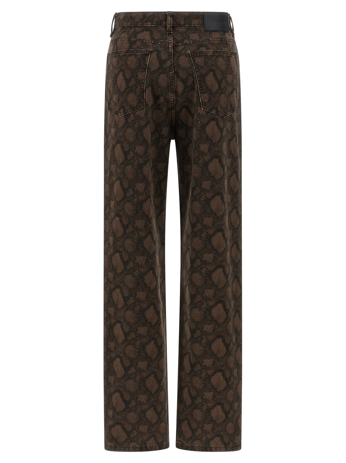 ROTATE Birger Christensen Animal Print Jeans Brown, view 2