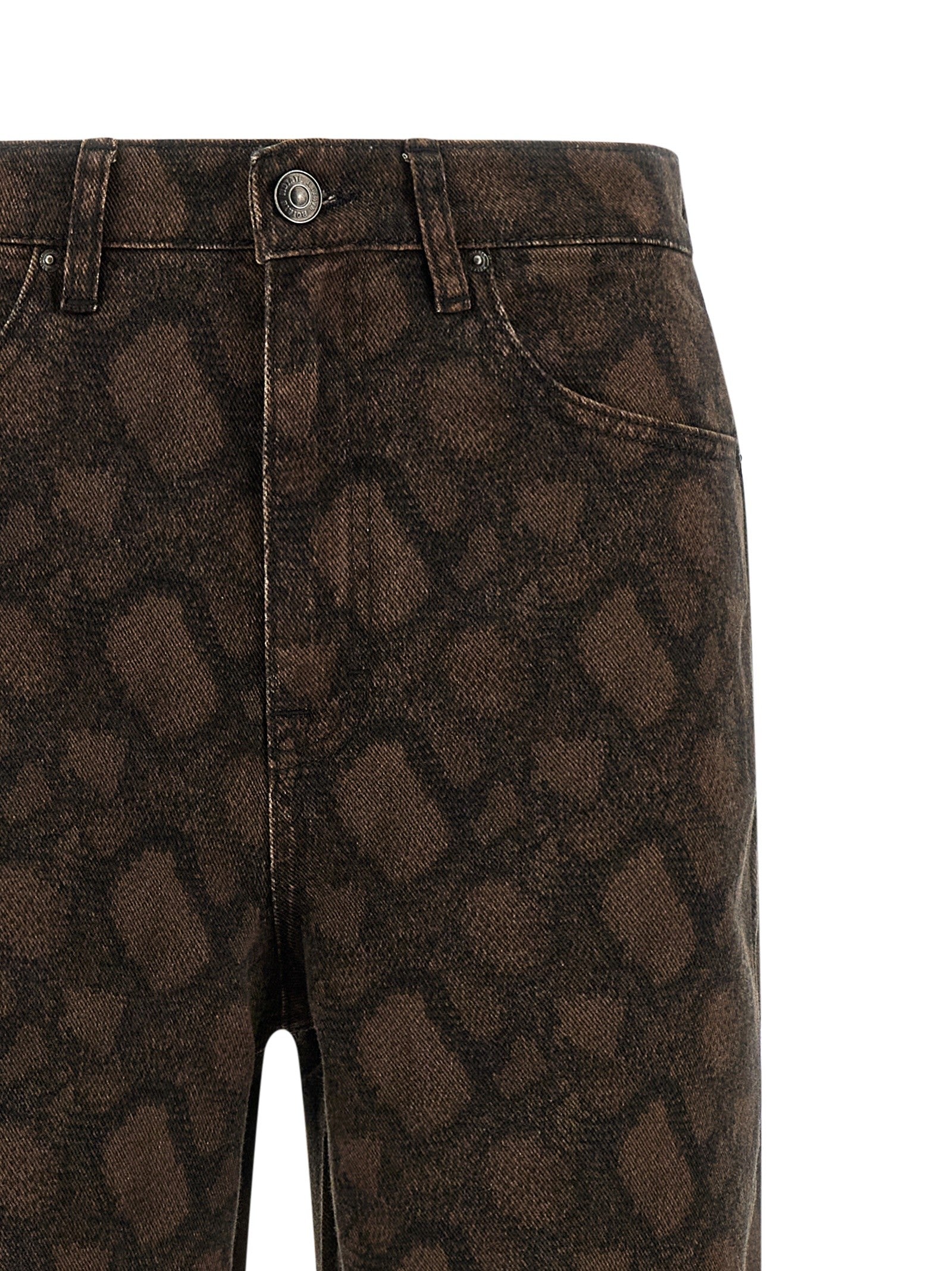 ROTATE Birger Christensen Animal Print Jeans Brown