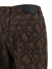 ROTATE Birger Christensen Animal Print Jeans Brown