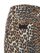 Ganni Animal Print Long Skirt Brown, view 4