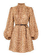 Zimmermann Women's Animal Print Mini Dress Pattern