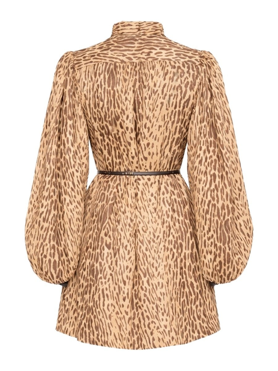 Zimmermann Women's Animal Print Mini Dress Pattern