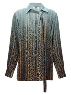 Fendi Animal Print Shirt Gold