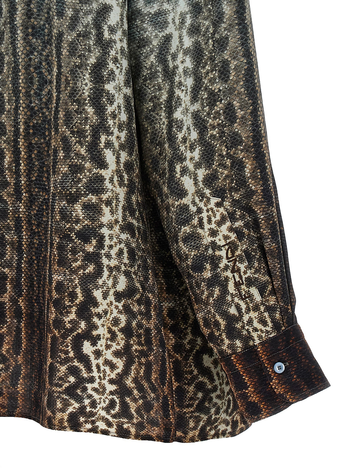 Fendi Animal Print Shirt Gold