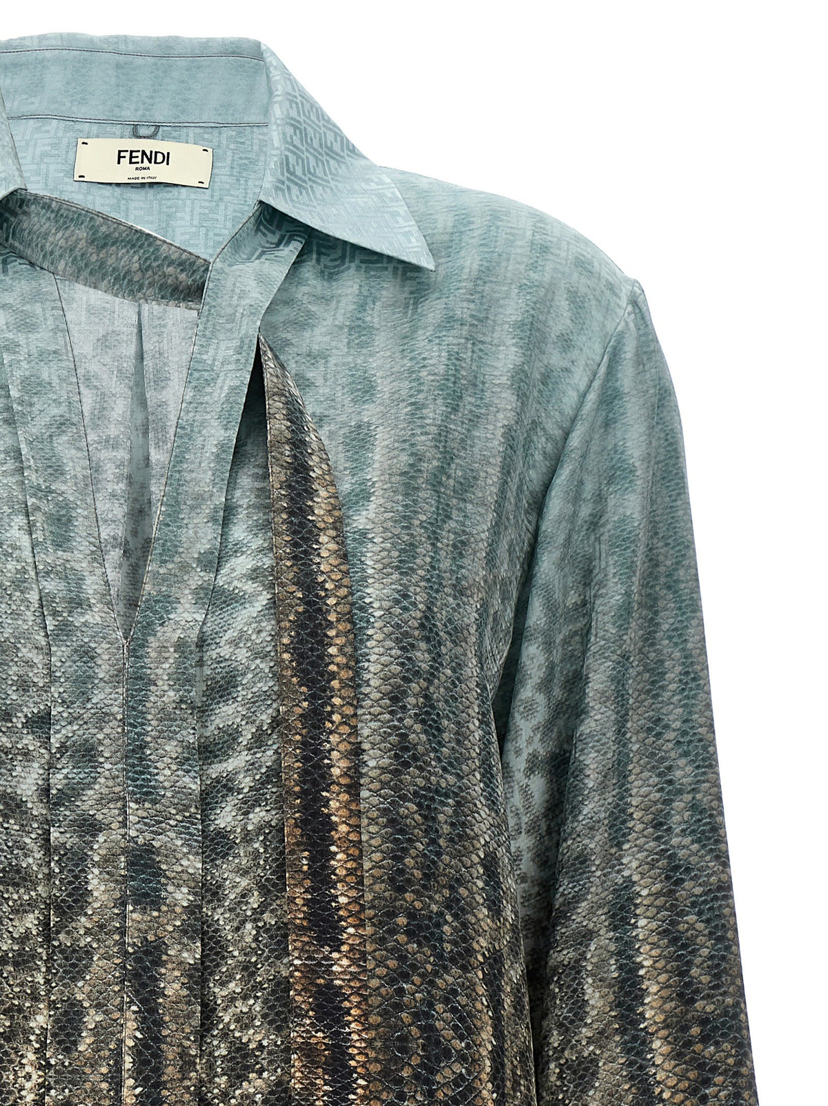 Fendi Animal Print Shirt Gold