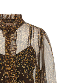 TWINSET Animal Shirt Brown