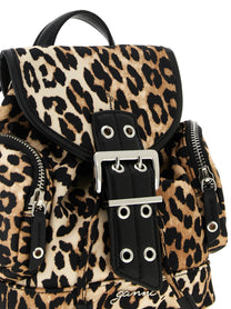Ganni Animalier Bucky Backpack Brown