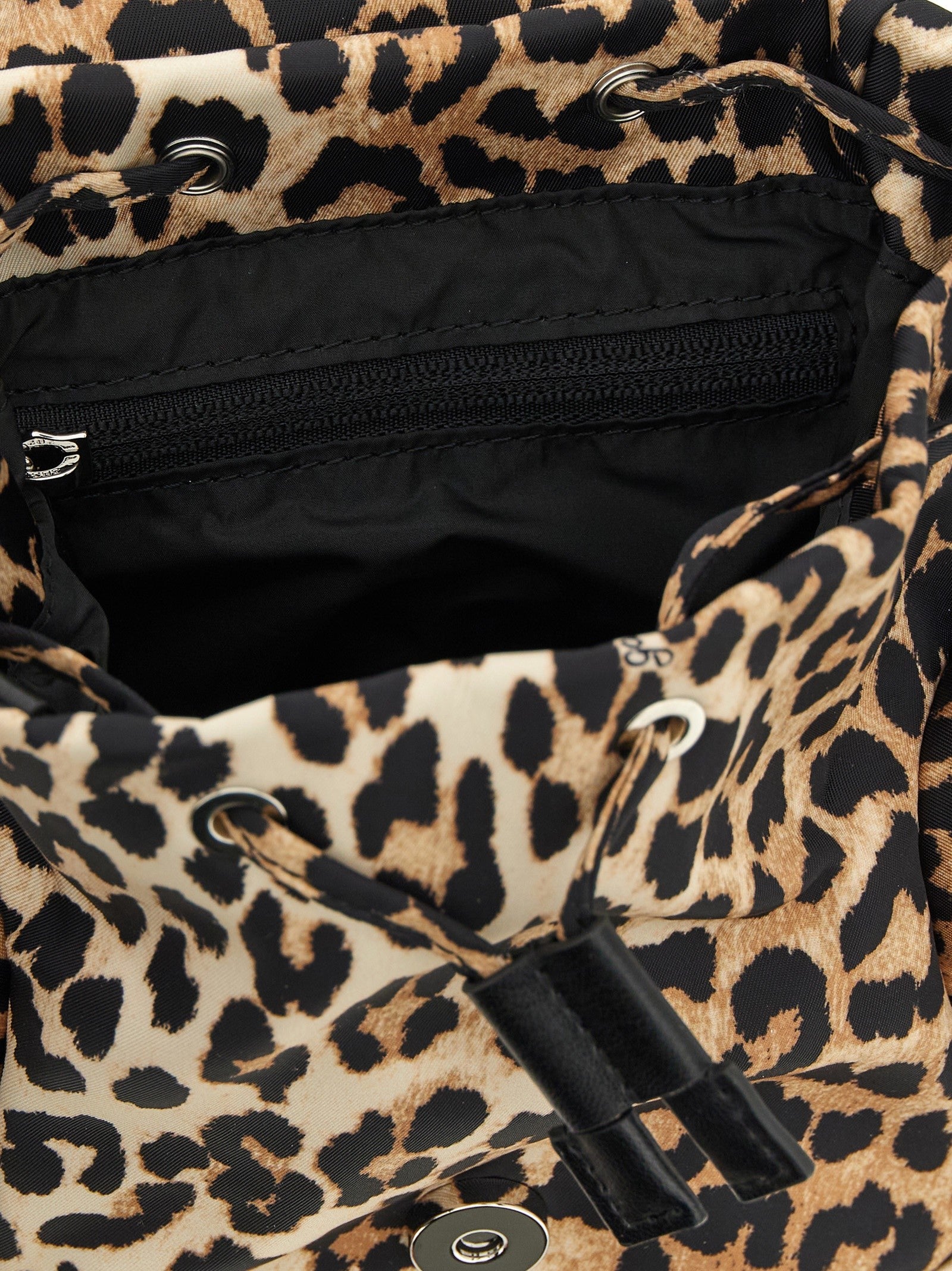 Ganni Animalier Bucky Backpack Brown