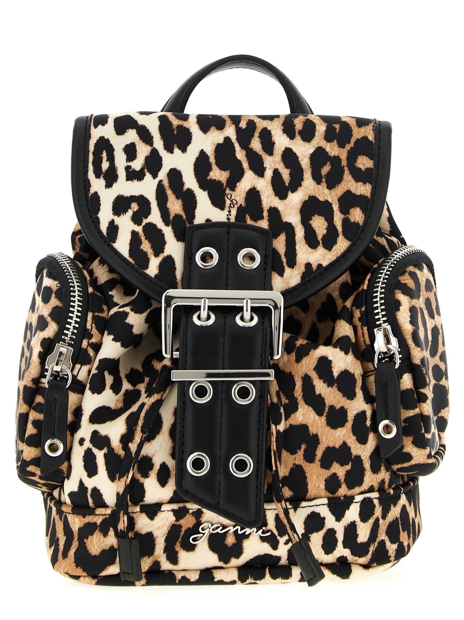 Ganni Animalier Bucky Backpack Brown