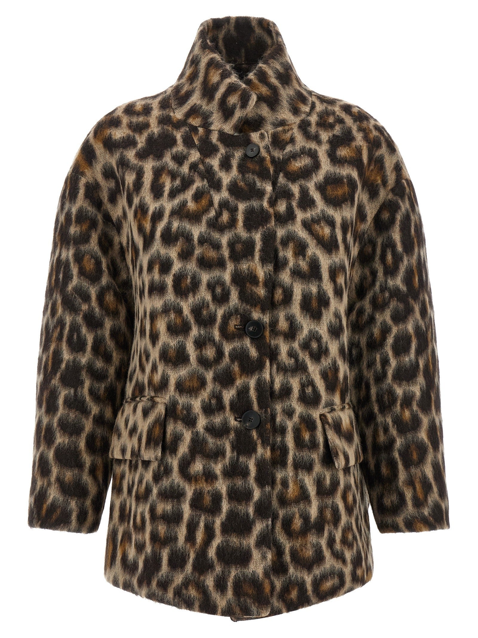 Alberto Biani Animalier Caban Beige