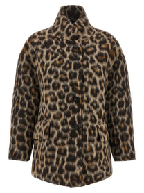 Alberto Biani Animalier Caban Beige