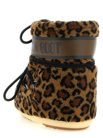 Moon Boot Animalier Icon Low Ankle Boots Brown