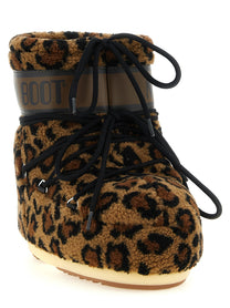 Moon Boot Animalier Icon Low Ankle Boots Brown