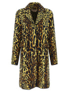 Marni Animalier Jacquard Wool Coat Gold