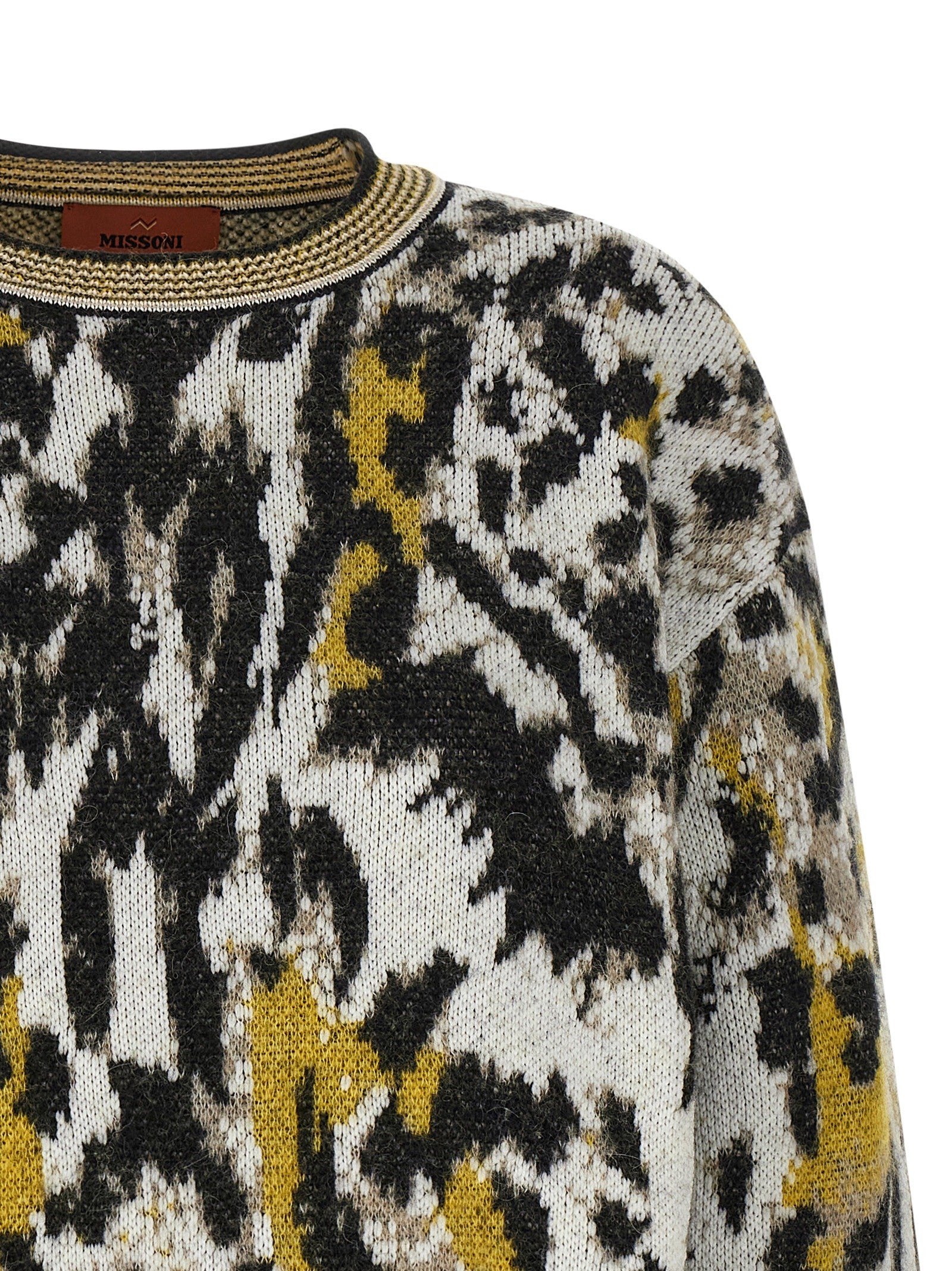 Missoni Animalier Motif Sweater Gold