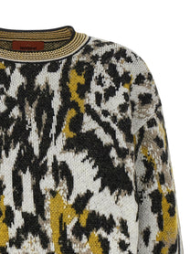 Missoni Animalier Motif Sweater Gold