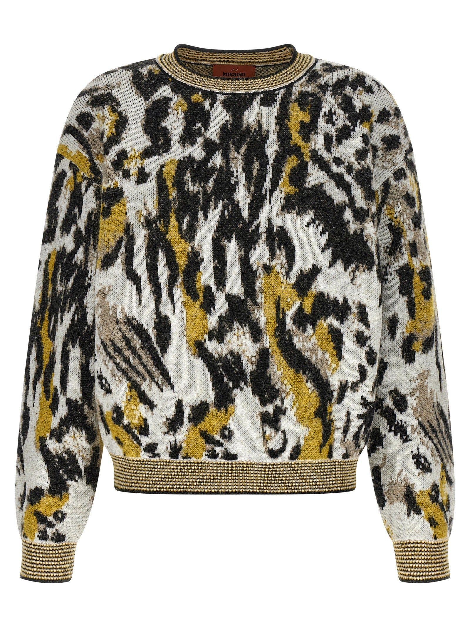Missoni Animalier Motif Sweater Gold