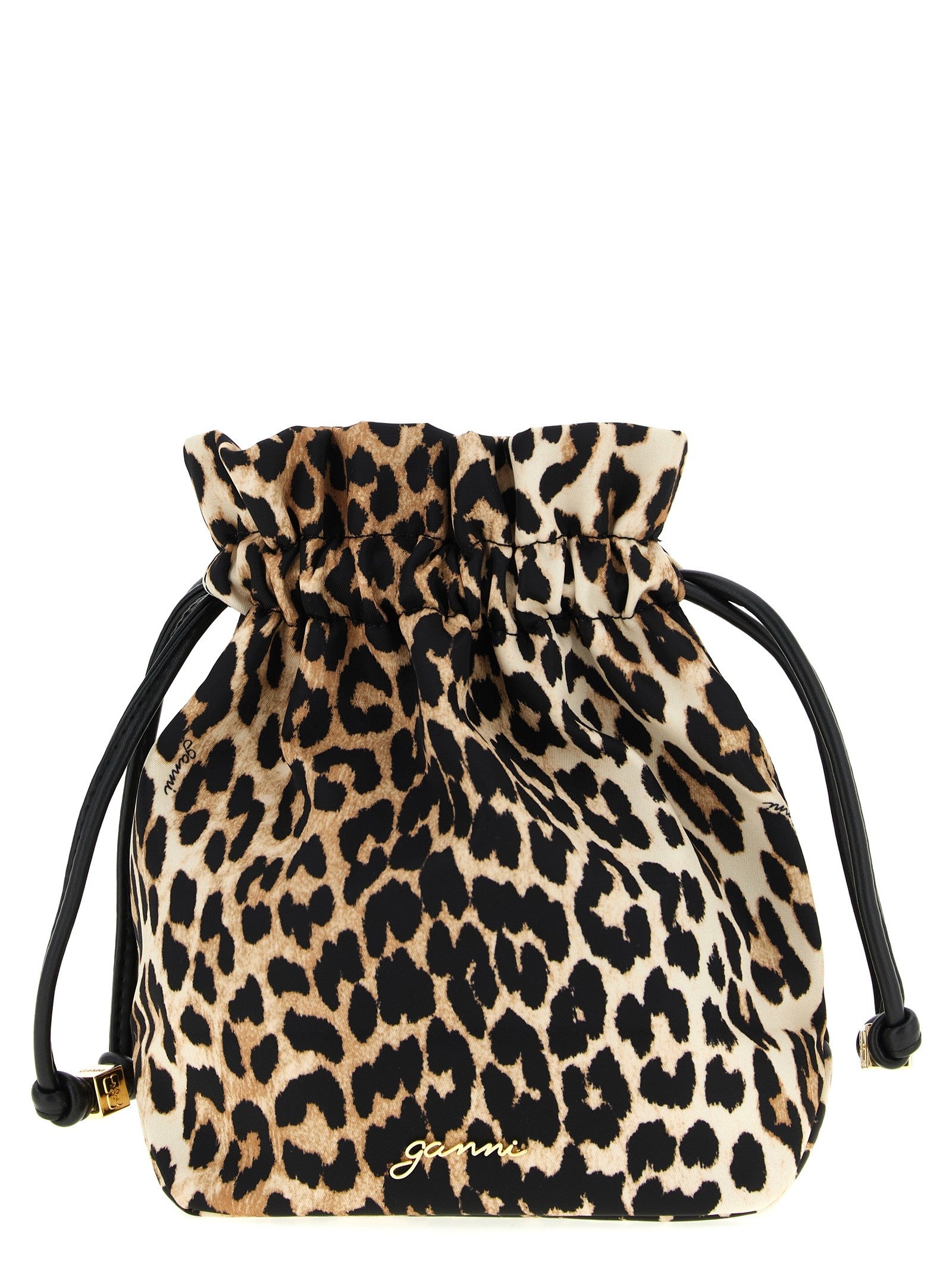 Ganni Animalier Pouch Brown