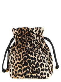 Ganni Animalier Pouch Brown