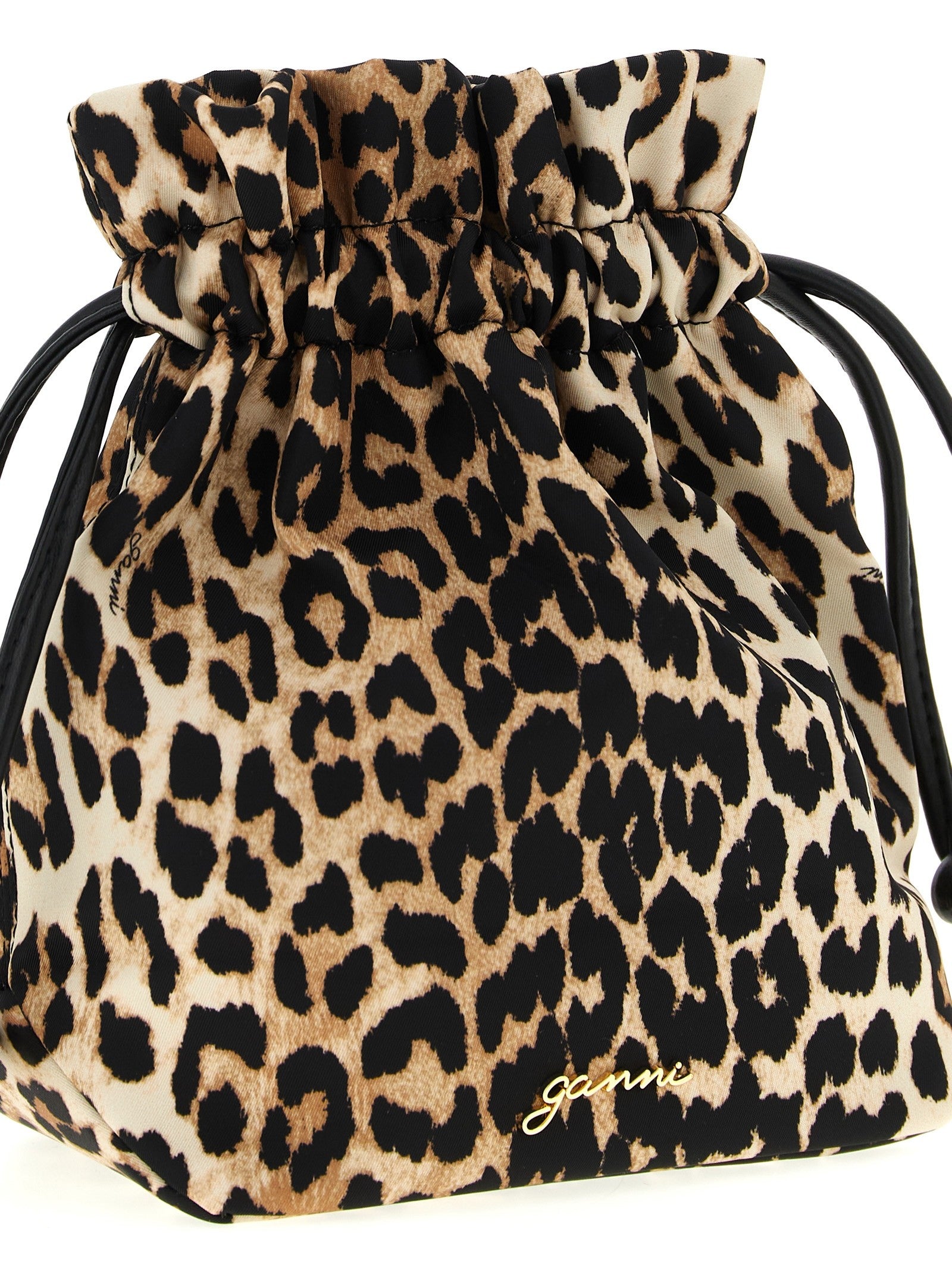 Ganni Animalier Pouch Brown