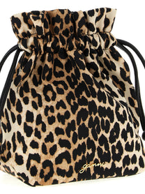 Ganni Animalier Pouch Brown