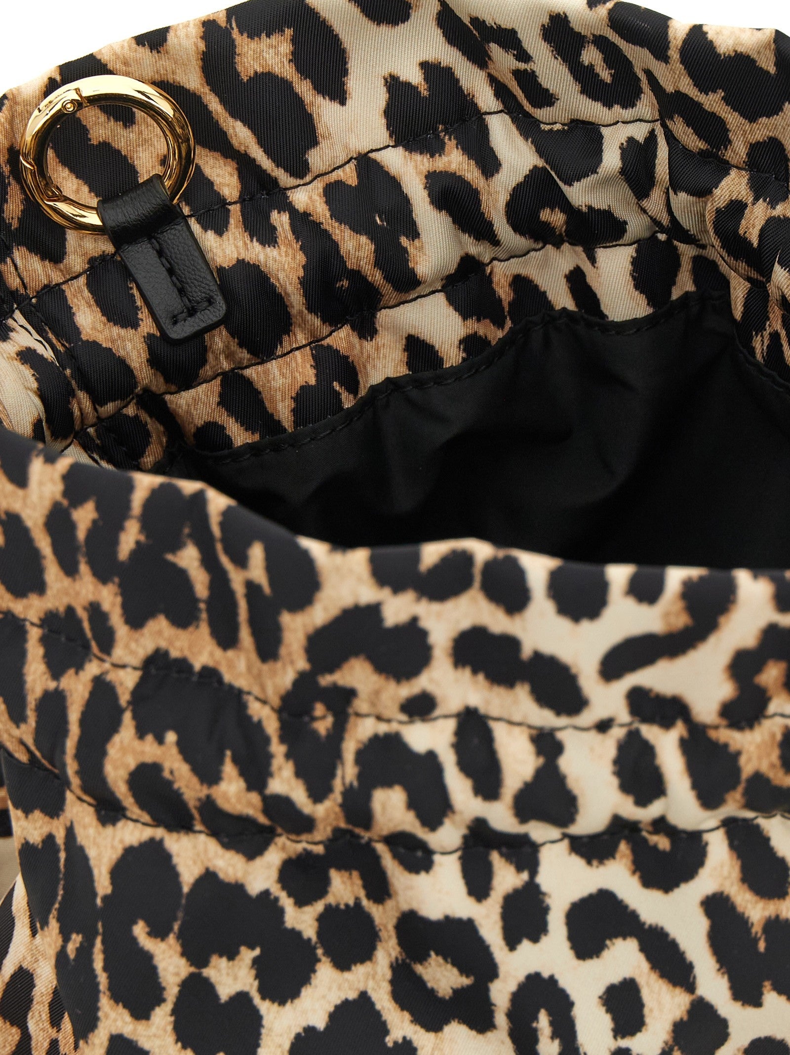 Ganni Animalier Pouch Brown