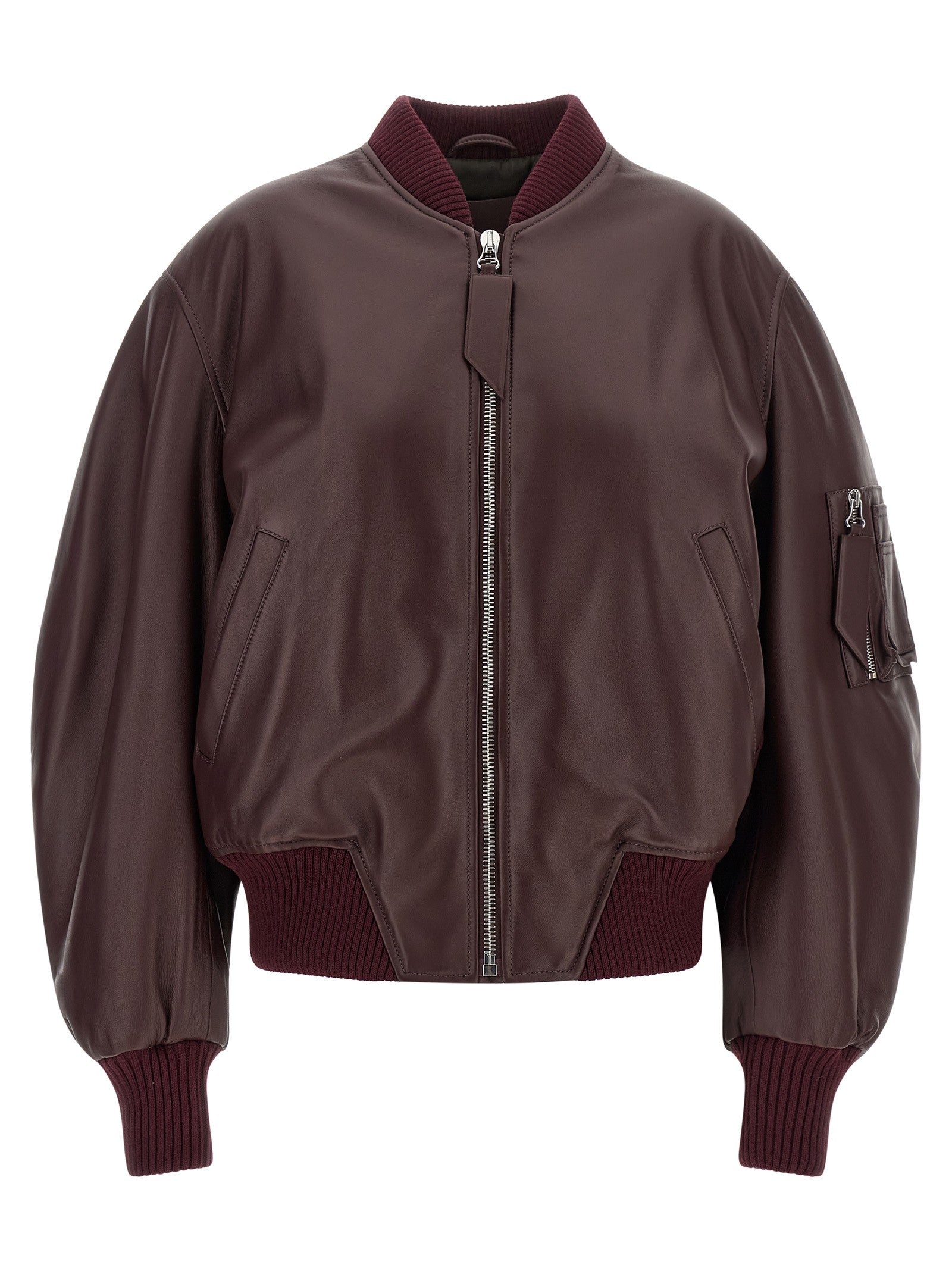 The Attico Anja Bomber Jacket Red