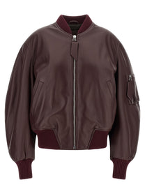 The Attico Anja Bomber Jacket Red