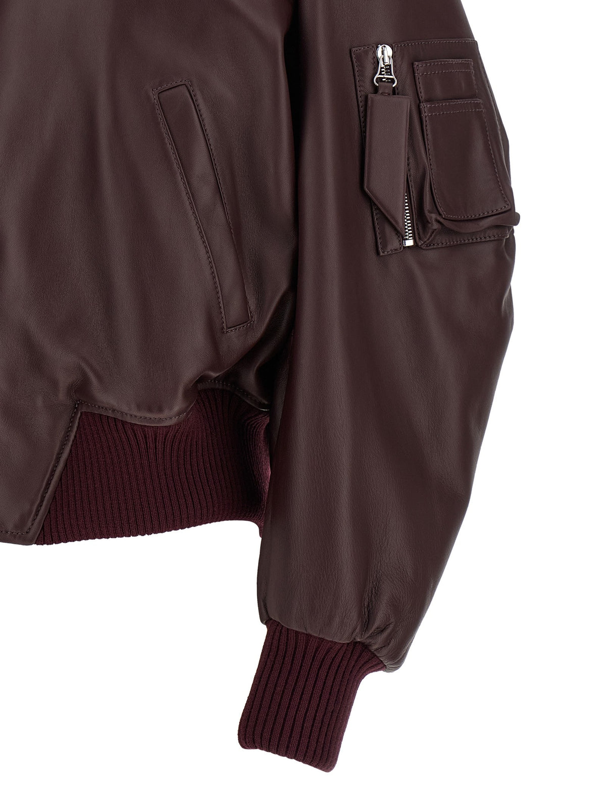 The Attico Anja Bomber Jacket Red