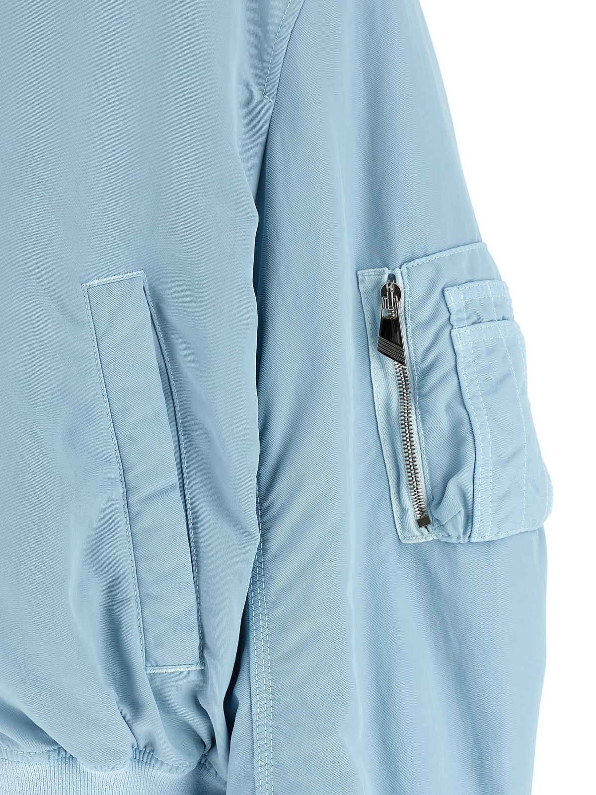 The Attico Anja Bomber Jacket Blue